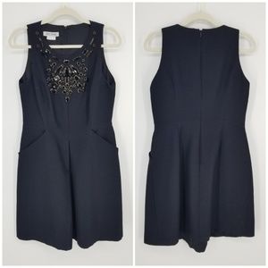 Kay Unger Black Jewel Embellished Dress Sz 12